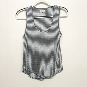 White Striped Sleeveless Tank top XS